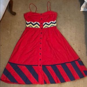 Red Anthropologie Sun Dress ❤️